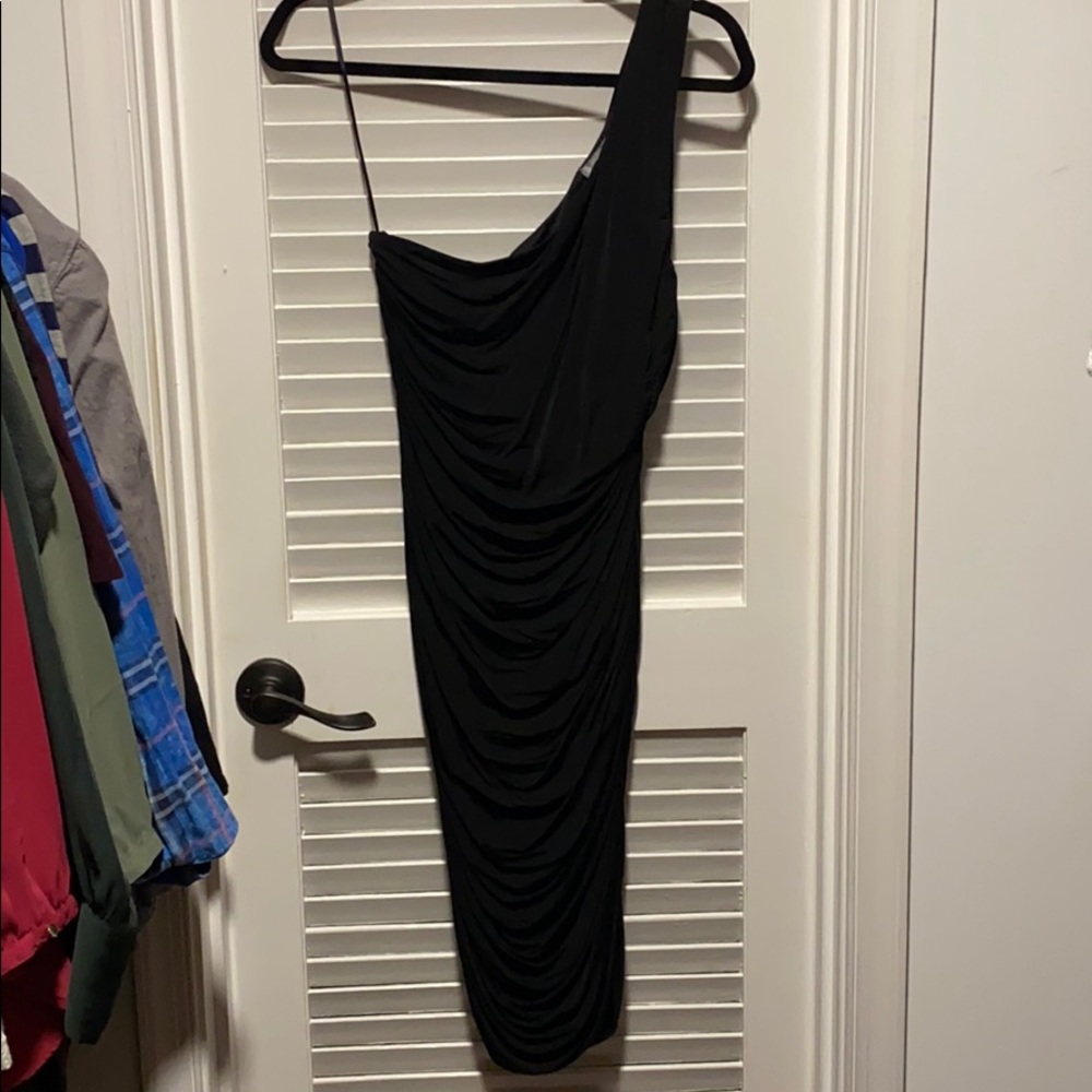 Black H&M one shoulder dress